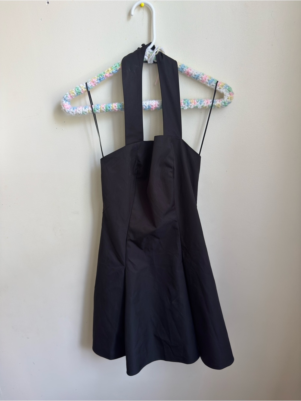 Aqua Black Halter Fit-and-Flare Dress